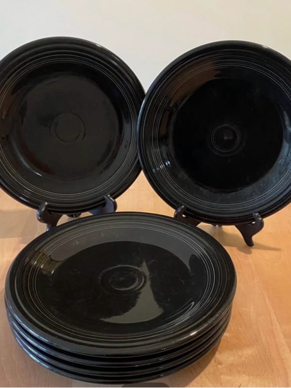 Fiestaware Black Dinner Plates - Set of 6